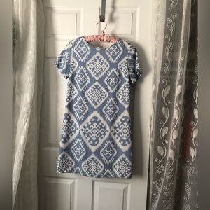 Lulus Give Me A Print Light Blue shift mini dress size xs
